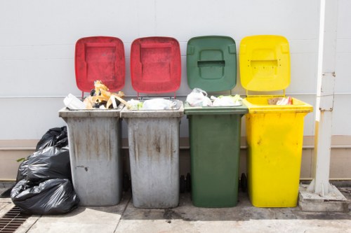 Garbage collection truck in Malaga streets