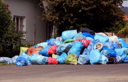 Recycling materials being sorted